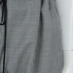 McQ by Alexander McQueen Black and White Houndstooth Wool Trousers S