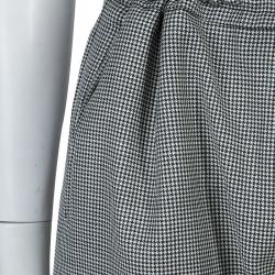 McQ by Alexander McQueen Black and White Houndstooth Wool Trousers S