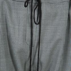 McQ by Alexander McQueen Black and White Houndstooth Wool Trousers S