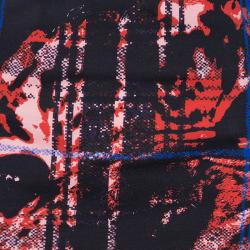 Pre Owned McQ by Alexander McQueen Black Jersey Printed Pencil Skirt M