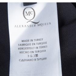 Pre Owned McQ by Alexander McQueen Black Jersey Printed Pencil Skirt M