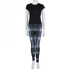 Pre Owned McQ by Alexander McQueen Multicolor Checked Tartan Leggings S
