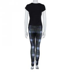 Pre Owned McQ by Alexander McQueen Multicolor Checked Tartan Leggings S