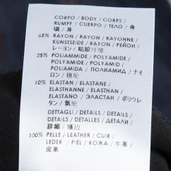 Pre Owned McQ by Alexander McQueen Black Leather Panel Pencil Skirt XS