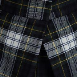 Pre Owned McQ By Alexander McQueen Green Wool Tartan Plaid Inverted Pleat Rupert Skirt M