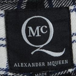 Pre Owned McQ By Alexander McQueen Green Wool Tartan Plaid Inverted Pleat Rupert Skirt M