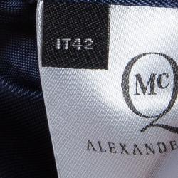 Pre Owned McQ By Alexander McQueen Green Wool Tartan Plaid Inverted Pleat Rupert Skirt M