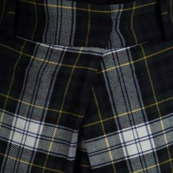 McQ By Alexander McQueen Green Wool Tartan Plaid Front Pleat Detail Rupert Trousers S