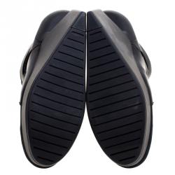 Pre Owned McQ By Alexander McQueen For Puma Black Leather and Nubuck Leap Wedge Sneakers Size 35.5 