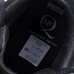 Pre Owned McQ By Alexander McQueen For Puma Black Leather and Nubuck Leap Wedge Sneakers Size 35.5 