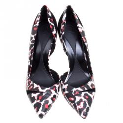Pre Owned McQ by Alexander McQueen Leopard Pixel Printed Leather Lex D'orsay Pumps Size 40