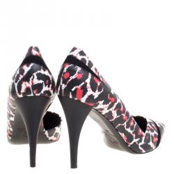 Pre Owned McQ by Alexander McQueen Leopard Pixel Printed Leather Lex D'orsay Pumps Size 40
