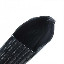 Pre Owned McQ by Alexander McQueen Black Stitched Leather Ankle Booties Size 38