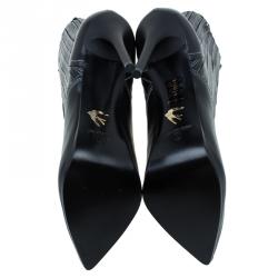 Pre Owned McQ by Alexander McQueen Black Leather Lex Chelsea Ankle Boots Size 40