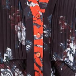 Pre Owned MCQ By Alexander McQueen Multicolor Floral Printed Pintucked Sleeveless Top S