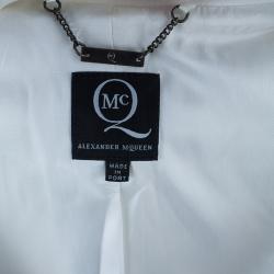 Pre Owned McQ By Alexander McQueen White Tailored Blazer M