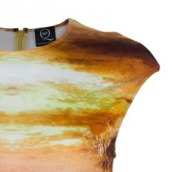 Pre Owned McQ by Alexander McQueen Mineral Print Silk Dress S