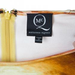 Pre Owned McQ by Alexander McQueen Mineral Print Silk Dress S