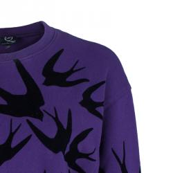 Pre Owned McQ By Alexander McQueen Purple Swallow Sweater M