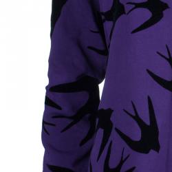 Pre Owned McQ By Alexander McQueen Purple Swallow Sweater M