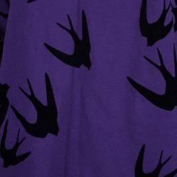 Pre Owned McQ By Alexander McQueen Purple Swallow Sweater M
