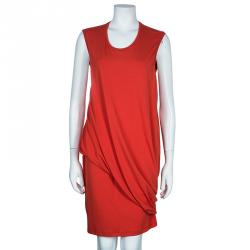 Pre Owned فستان أم سي كيو باي أليكساندر مكوين برتقالي غير متماثل XL