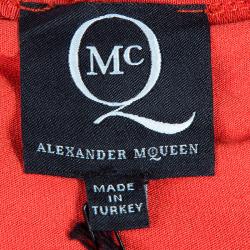 Pre Owned فستان أم سي كيو باي أليكساندر مكوين برتقالي غير متماثل XL