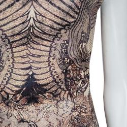 مملوكة مسبقًا McQ By Alexander McQueen Printed Bodycon Dress M