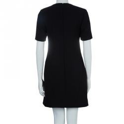 Pre Owned فستان أم سي كيو باي أليكساندر مكوين أسود بسحاب مزين S