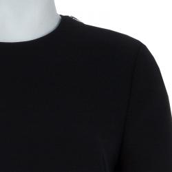 Pre Owned فستان أم سي كيو باي أليكساندر مكوين أسود بسحاب مزين S