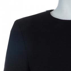 Pre Owned فستان أم سي كيو باي أليكساندر مكوين أسود بسحاب مزين S