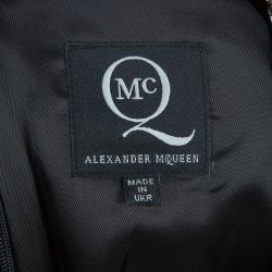 Pre Owned فستان أم سي كيو باي أليكساندر مكوين أسود بسحاب مزين S