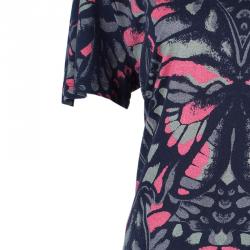 Pre Owned McQ By Alexander McQueen Butterfly Printed Boyfriend T-Shirt L
