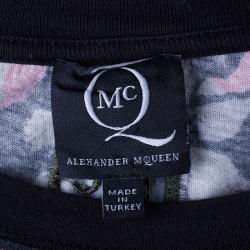 Pre Owned McQ By Alexander McQueen Butterfly Printed Boyfriend T-Shirt L