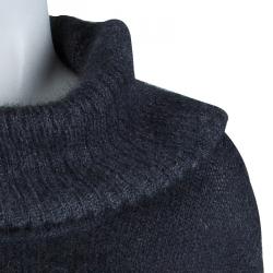 Pre Owned McQ by Alexander McQueen Grey Ombre Turtleneck Sweater S