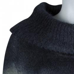 Pre Owned McQ by Alexander McQueen Grey Ombre Turtleneck Sweater S