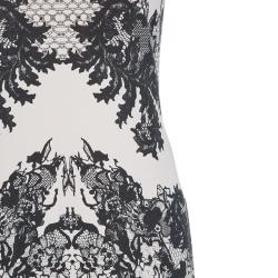 مملوكة مسبقًا McQ by Alexander McQueen Beige Lace Print Bodycon Dress L
