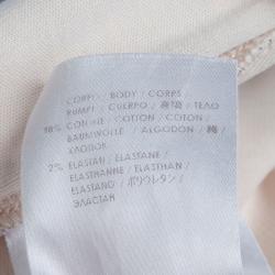 مملوكة مسبقًا McQ by Alexander McQueen Beige Lace Print Bodycon Dress L