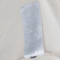 مملوكة مسبقًا McQ by Alexander McQueen Beige Lace Print Bodycon Dress L