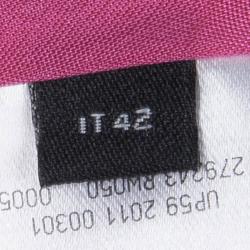 Pre Owned فستان أم سي كيو باي أليكساندرماكوين حرير طباعة غرافيكية متعددة الألوان بلا حمالات M