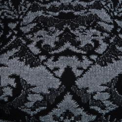 Pre Owned McQ by Alexander McQueen Black Jacquard Knit Cutout Shoulder Top S