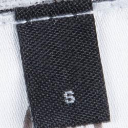 Pre Owned McQ by Alexander McQueen Black Jacquard Knit Cutout Shoulder Top S