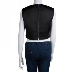 Pre Owned McQ By Alexander McQueen Black Sleeveless Crop Top M