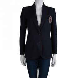 Pre Owned McQ By Alexander McQueen Navy Blue Blazer S