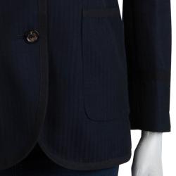 Pre Owned McQ By Alexander McQueen Navy Blue Blazer S