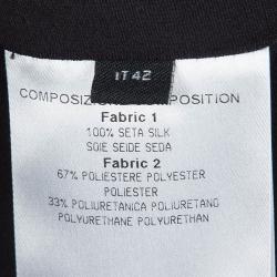 Pre Owned McQ By Alexander McQueen Black Silk Print Sleeveless Dress M