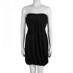 Pre Owned McQ By Alexander McQueen Black Strapless Balloon Dress M
