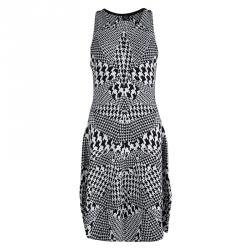 Pre Owned فستان أم سي كيو باي اليكساندر ماكوين هاوندزتوث تريكو بدون أكمام مونوكرومي XL 