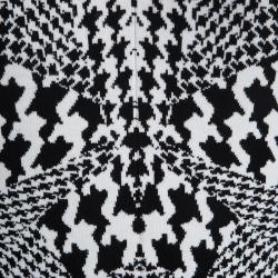 Pre Owned فستان أم سي كيو باي اليكساندر ماكوين هاوندزتوث تريكو بدون أكمام مونوكرومي XL 