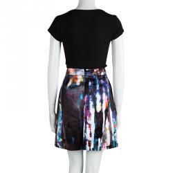 Pre Owned McQ By Alexander McQueen Multicolor Blurry Lights Print Skirt S